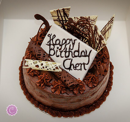 Chocolate mess birthday cake