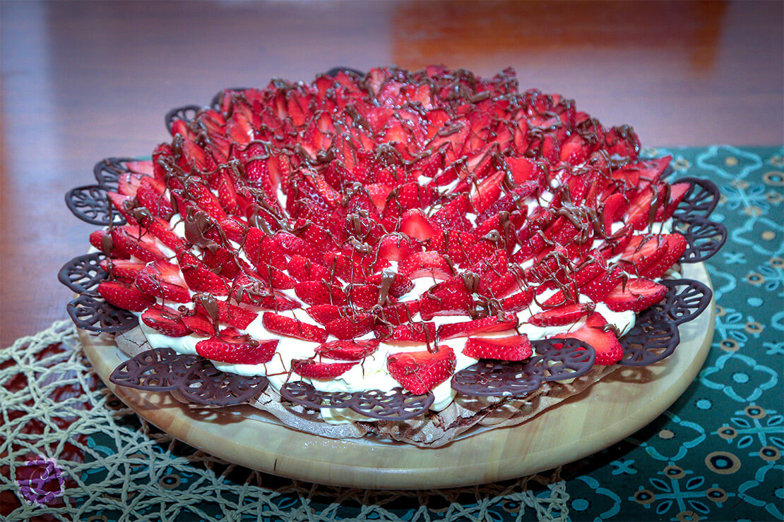 Deliciously fudgy and feathery light chocolate pavlova recipe